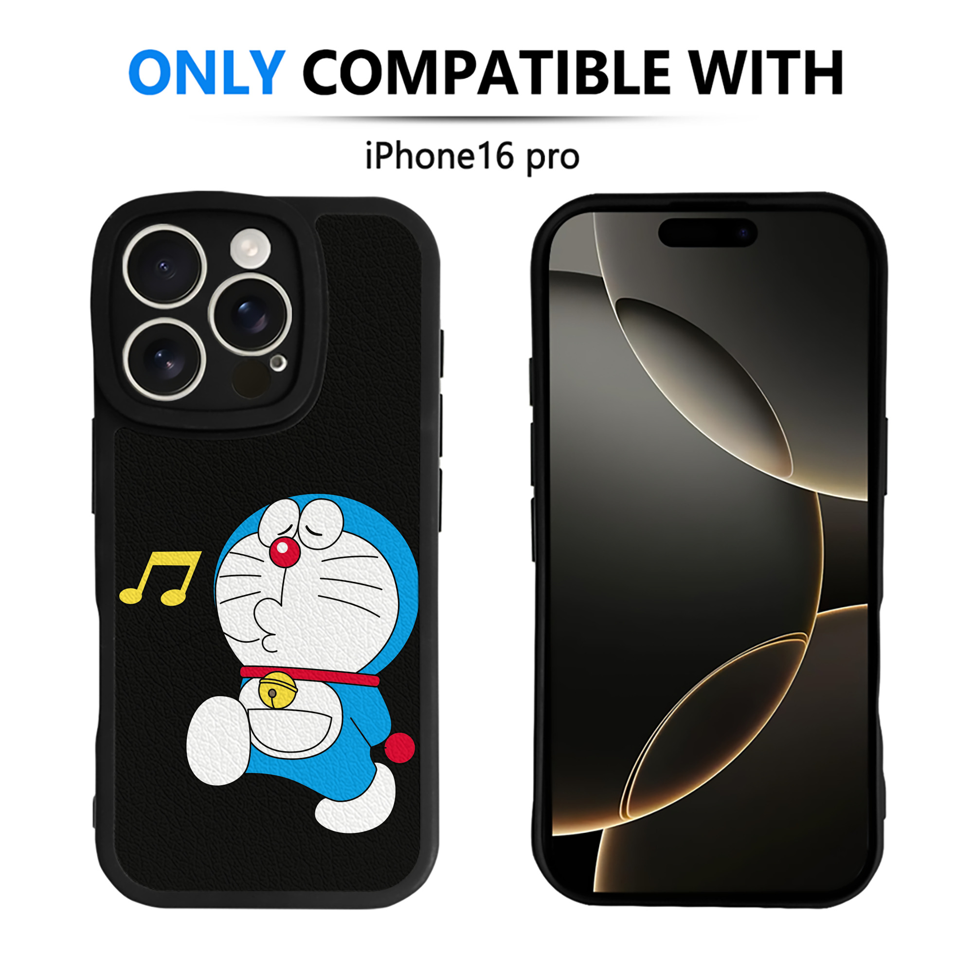 （画像用） ドラえもん Doraemon 【iPhone 16シリーズ対応】シリコンスマホケース（レザー調） 材質：シリコン